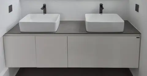 Meuble Lavabo Double (2 vasques + 2 robinets inclus)