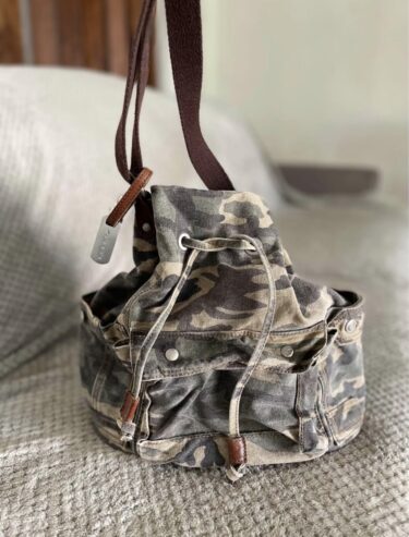 Vintage Sisley Cross-body Camo bag