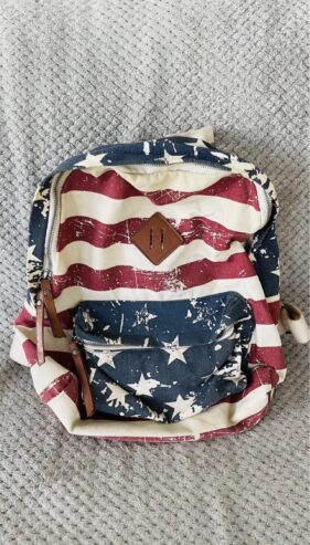 American vintage style backpack