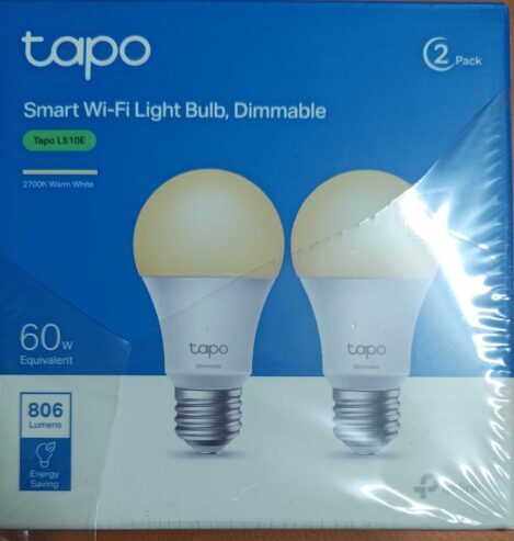 Tapo Smart WiFi Light Bulb Dimmable (2 pack)