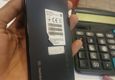 Xiaomi Black Smartphone with Camera and Barcode