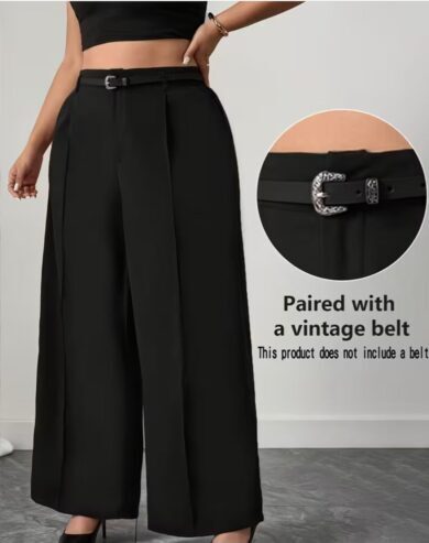 Plus Size Black Suit Pant