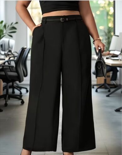 Plus Size Black Suit Pant