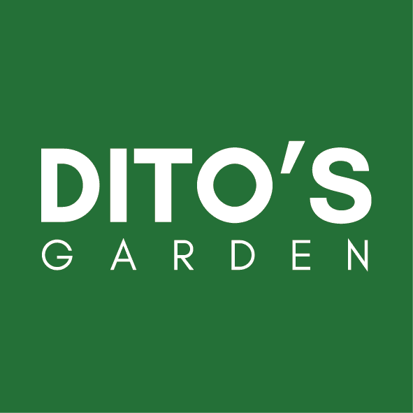Logo of Dito's Garden, a green background with white text, representing a local garden center in Mauritius.