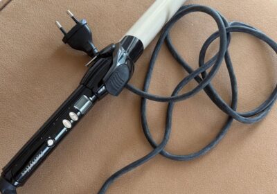 Curling Iron for Hair Styling, Black and White, Portable and Easy to Use