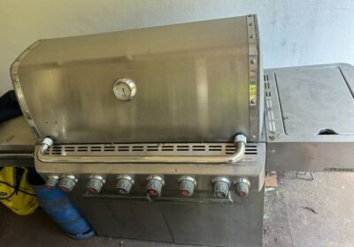 Grill barbecue stainless steel with temperature gauge