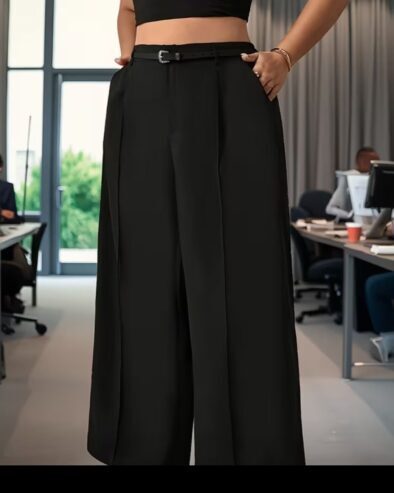 Plus Size Black Suit Pant