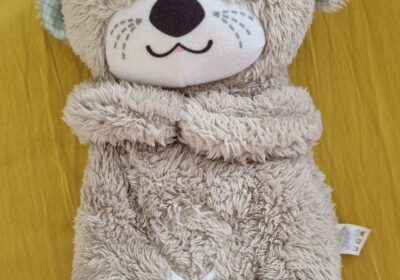 Cute Plush Otter Toy for Kids, Beige and Light Blue Colors