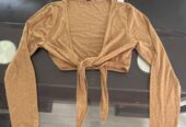 Women’s tie cropped top