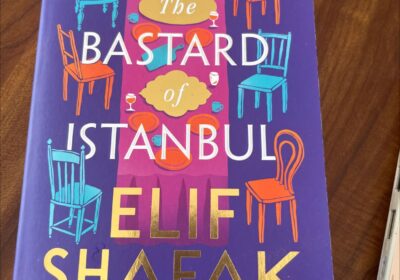 Chairs and table illustration on book cover