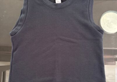 Plain Black Sleeveless Top for Women