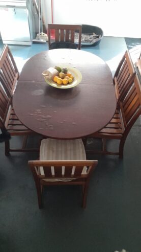 Table et 6 chaises en palissandre
