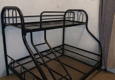 Bunk Bed Frame with Metal Mesh Surfaces