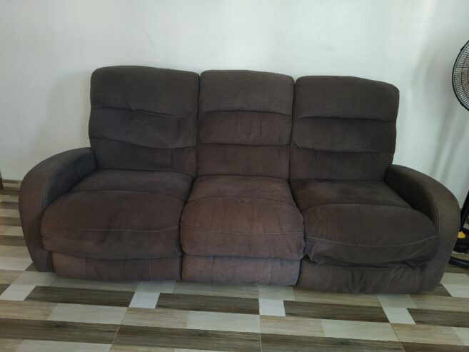 Recliner Sofa 3+2 seater  grey fabric