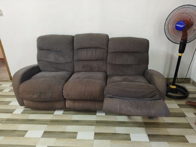 Recliner Sofa 3+2 seater  grey fabric