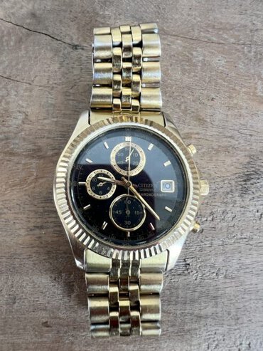 CITIZEN Chronograph Vintage – Style “Datejust” Gold Edition (Quartz)