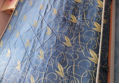 Comfortable Blue and Gold Patterned Mattress