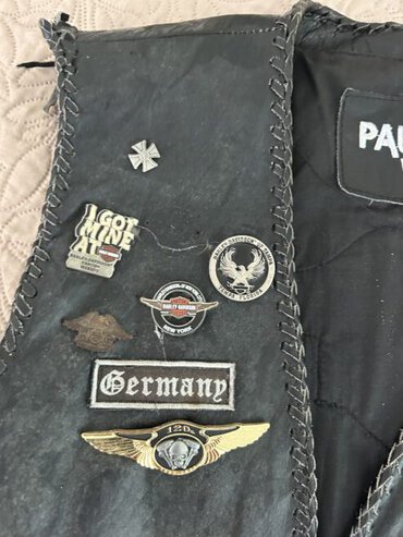 Motorcycle leather vest