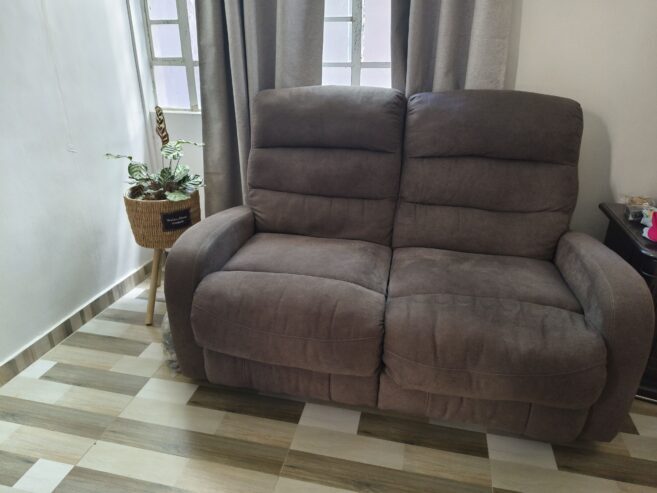 Recliner Sofa 3+2 seater  grey fabric