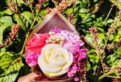 Candle Bouquet of 3 Flowers