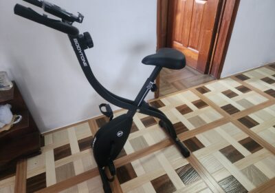 Compact Black Exercise Bike for Home Use
