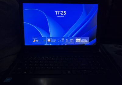 Laptop with Windows Desktop Screen