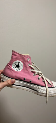 Platform converse pink size 6