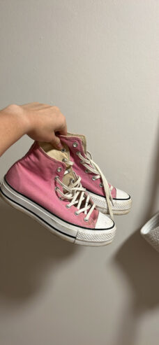 Platform converse pink size 6