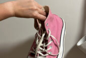 Platform converse pink size 6